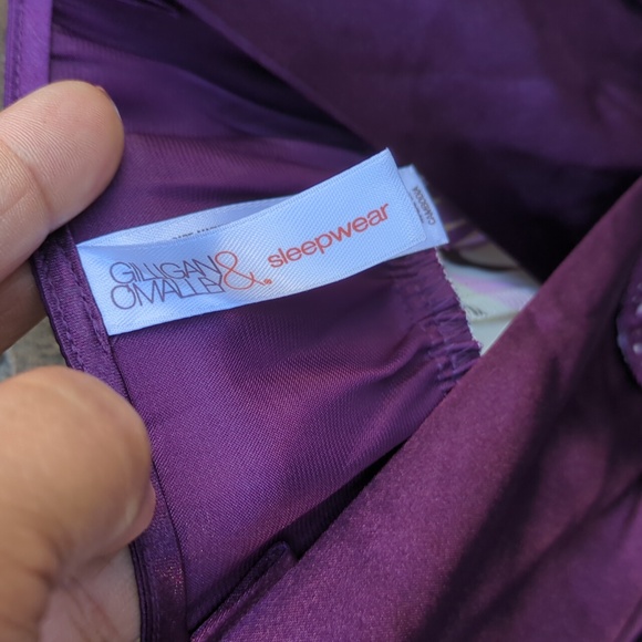 Luxe Satin Gown Sleepwear floral purple, Small Size. NWT - Picture 6 of 12
